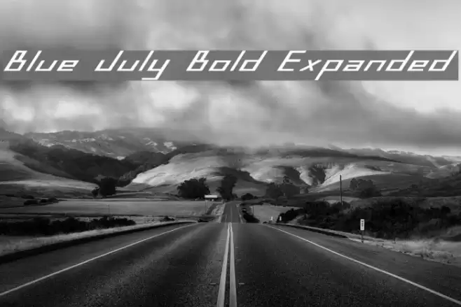 Blue July Bold Expanded Font examples