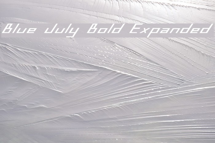 Blue July Bold Expanded Font examples