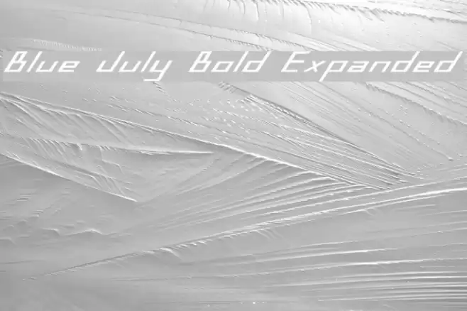 Blue July Bold Expanded Font examples