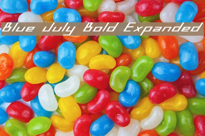 Blue July Bold Expanded Font examples