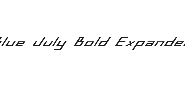 Blue July Bold Expanded Logo