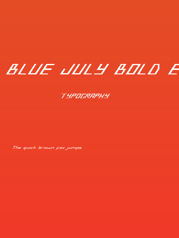 Blue July Bold Expanded Poster
