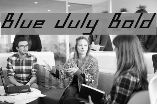 Blue July Bold Шрифта examples