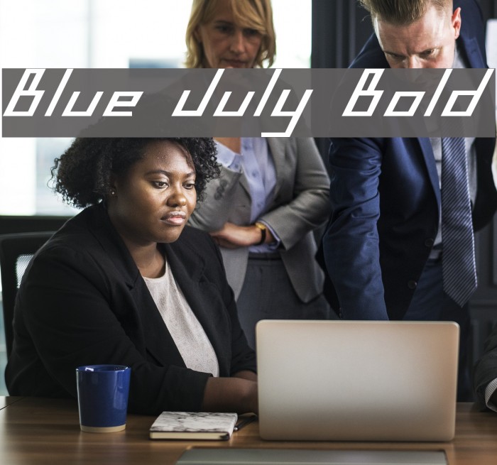 Blue July Bold Font examples