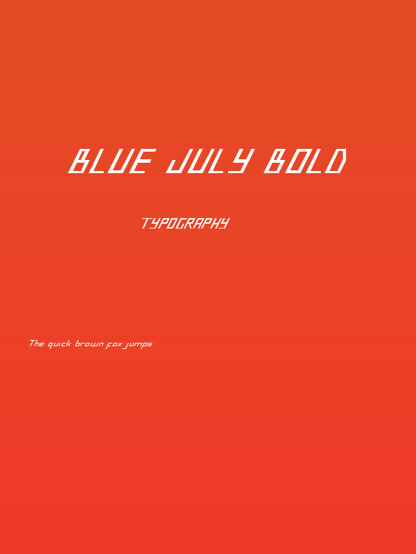 Blue July Bold Poster