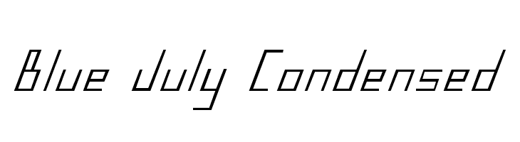 Blue July Condensed  नि: शुल्क फ़ॉन्ट्स डाउनलोड