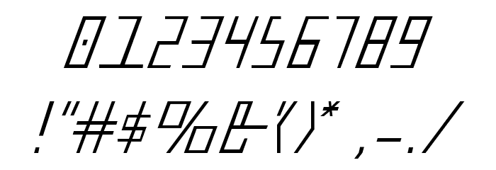 Blue July Condensed Font OTHER CHARS