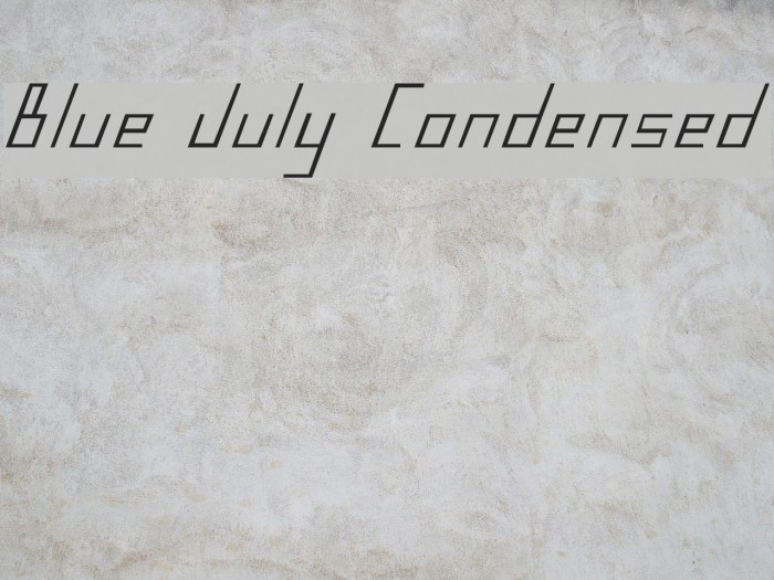 Blue July Condensed Font examples