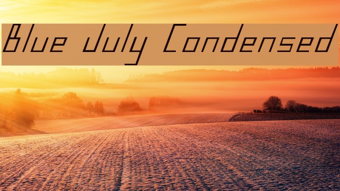 Blue July Condensed Font examples