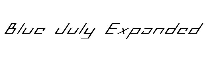 Blue July Expanded  Скачать бесплатные шрифты