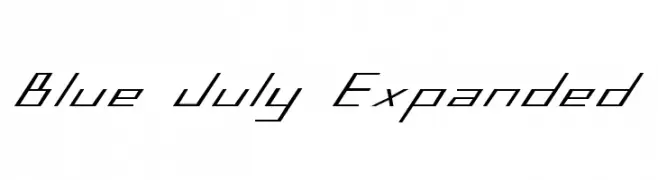Blue July Expanded  Free Fonts Download