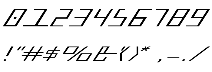 Blue July Expanded Font OTHER CHARS