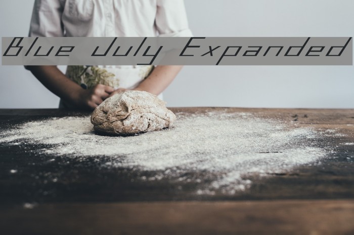 Blue July Expanded Font examples