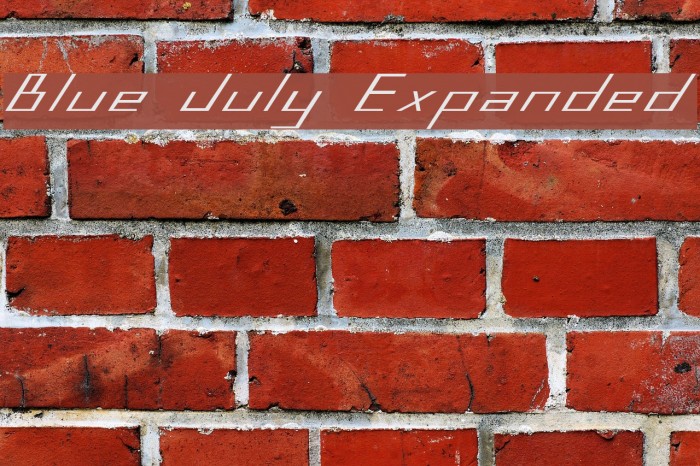 Blue July Expanded Font examples