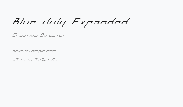 Blue July Expanded Business Card