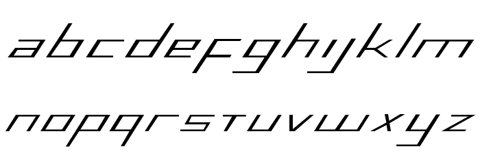 Blue July Expanded Font LOWERCASE