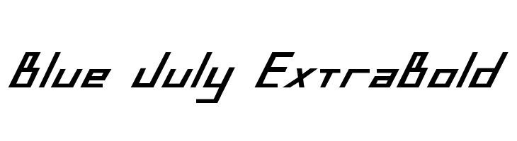Blue July ExtraBold  les polices de caractères gratuit tlcharger