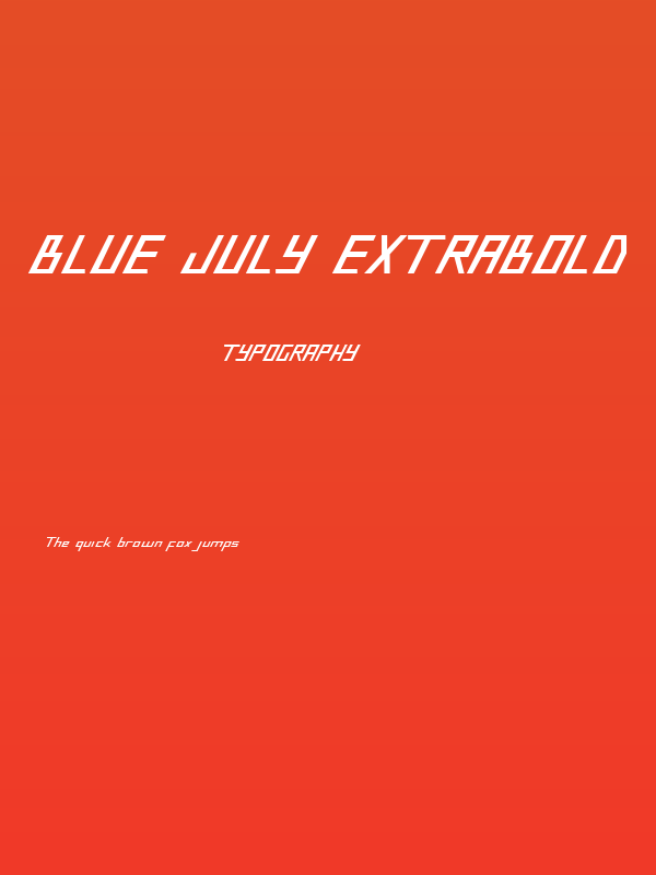 Blue July ExtraBold Poster