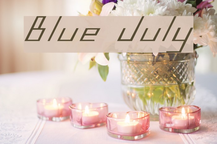 Blue July Font examples