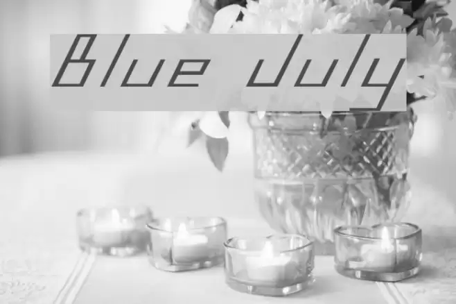 Blue July Caratteri examples
