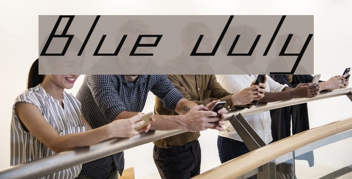 Blue July Font examples