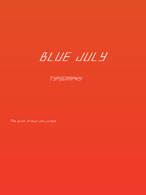 Blue July Poster