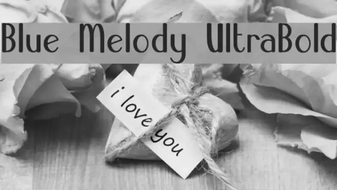 Blue Melody UltraBold Font examples