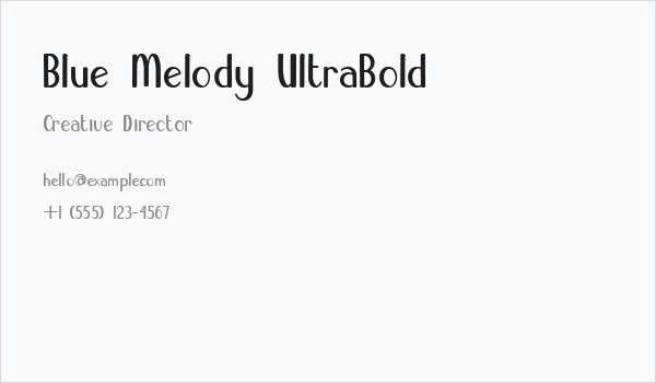 Blue Melody UltraBold Business Card
