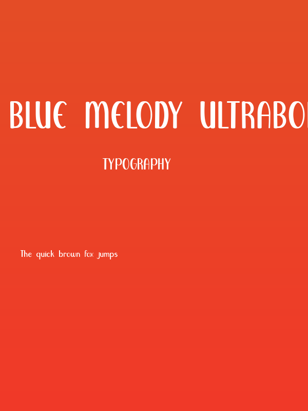Blue Melody UltraBold Poster