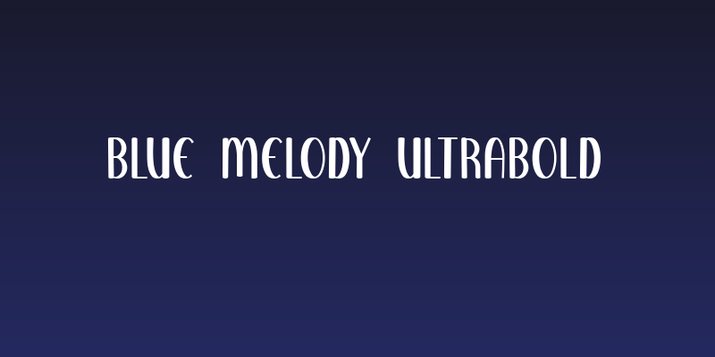 Blue Melody UltraBold Social Header