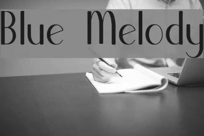 Blue Melody Font examples