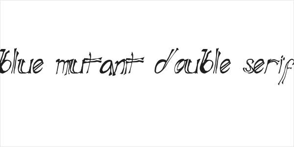 Blue Mutant Double Serif Logo