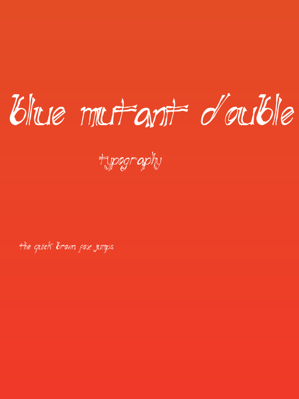 Blue Mutant Double Serif Poster