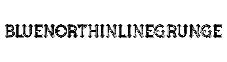 Blue North Inline Grunge Font