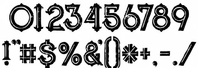 Blue North Inline Grunge Font Alte caractere