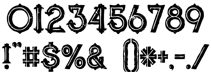 Blue North Inline Grunge Font OTHER CHARS