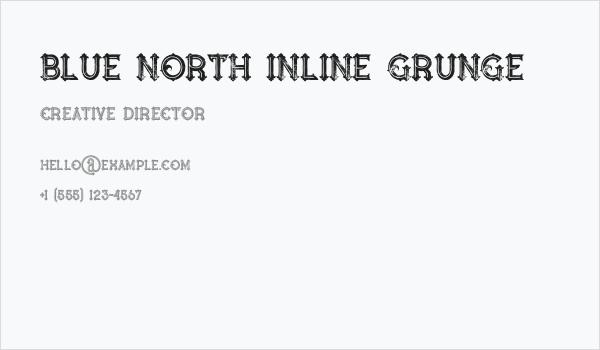 Blue North Inline Grunge Business Card