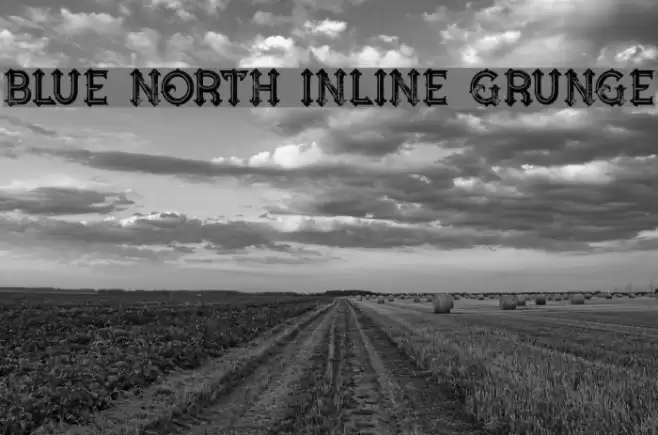 Blue North Inline Grunge Font examples
