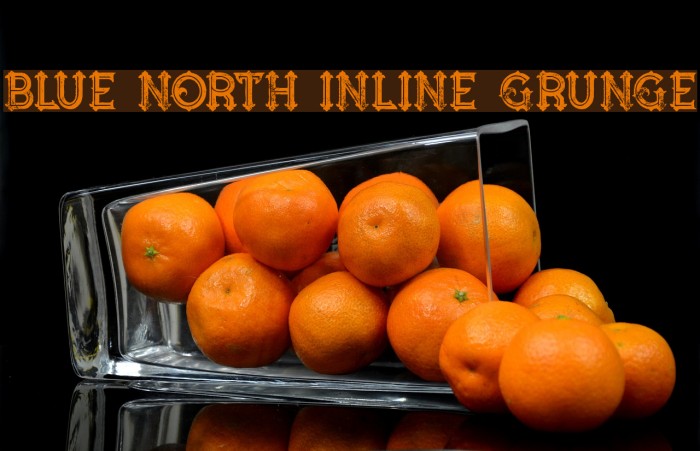 Blue North Inline Grunge Font examples