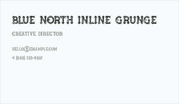 Blue North Inline Grunge Business Card