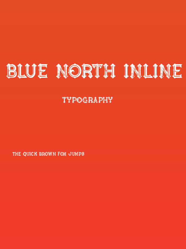 Blue North Inline Grunge Poster