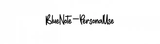 Blue Note - Personal Use  フリーフォントのダウンロード