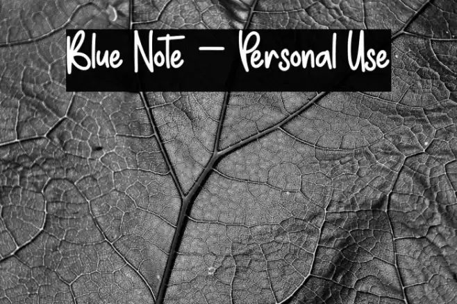 Blue Note - Personal Use フォント examples