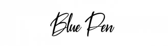 Blue Pen  les polices de caractères gratuit tlcharger