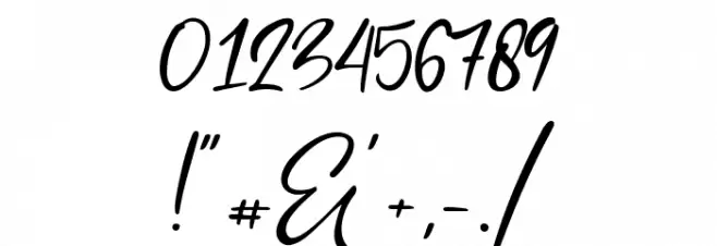 Blue Pen Font OTHER CHARS