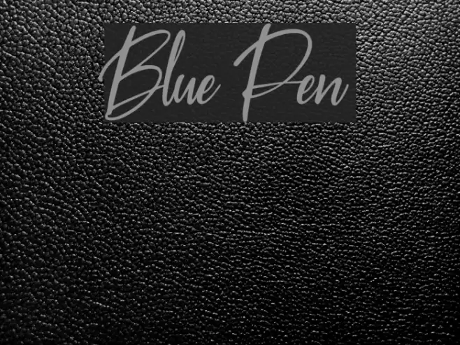 Blue Pen Font examples