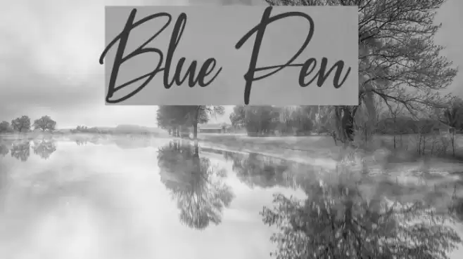 Blue Pen Font examples