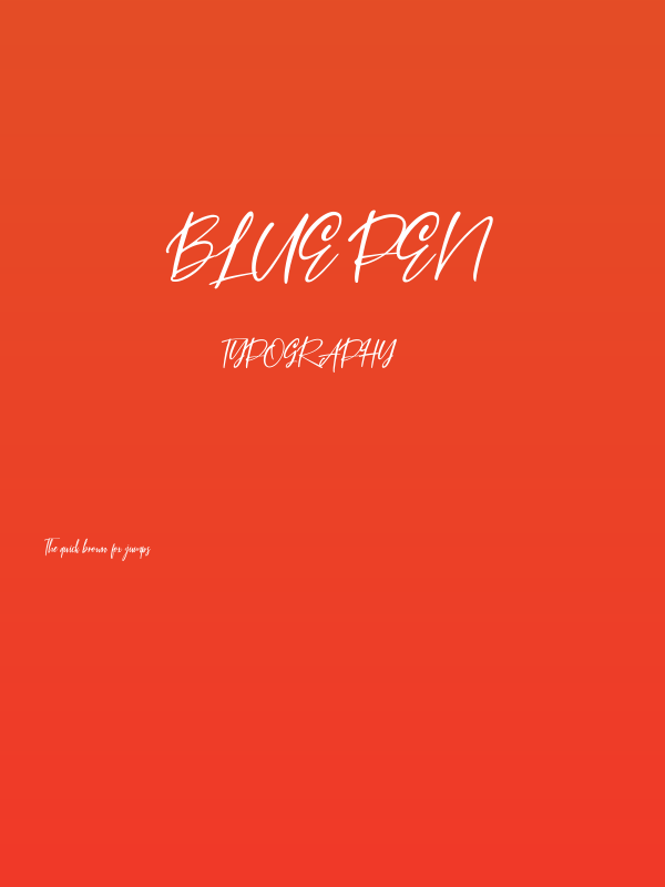 Blue Pen Poster