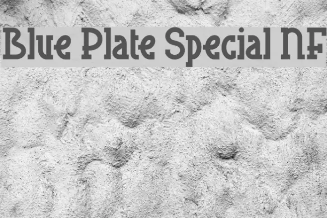 Blue Plate Special NF Font examples