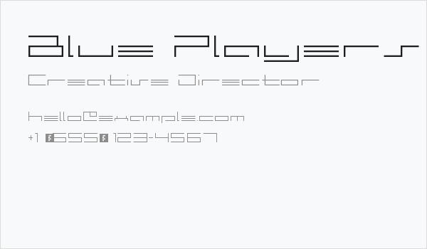 Blue Players Regular Business Card